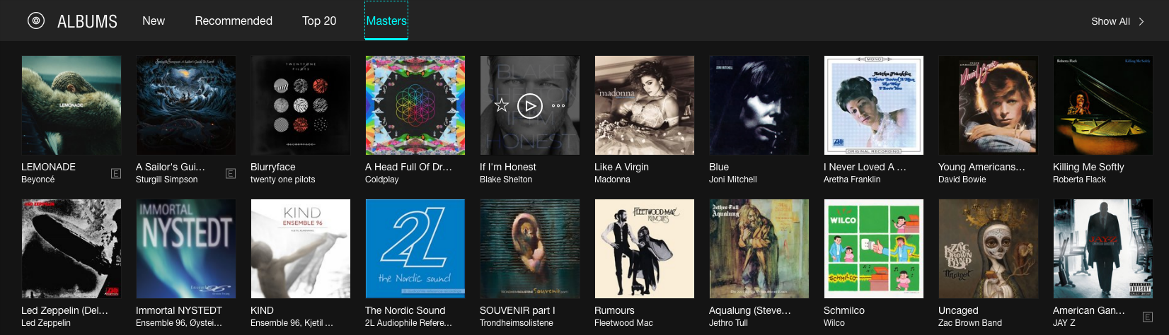 Tidal Masters is Now Live!