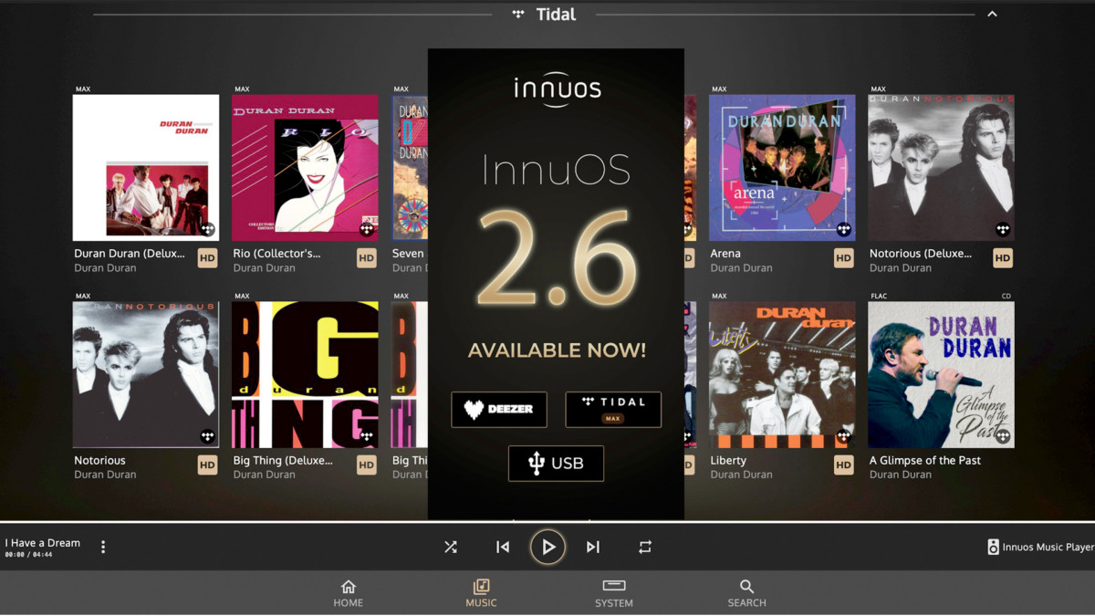 InnuOS 2.6 brings Deezer integration, Tidal Max support, and new NAS/USB features  